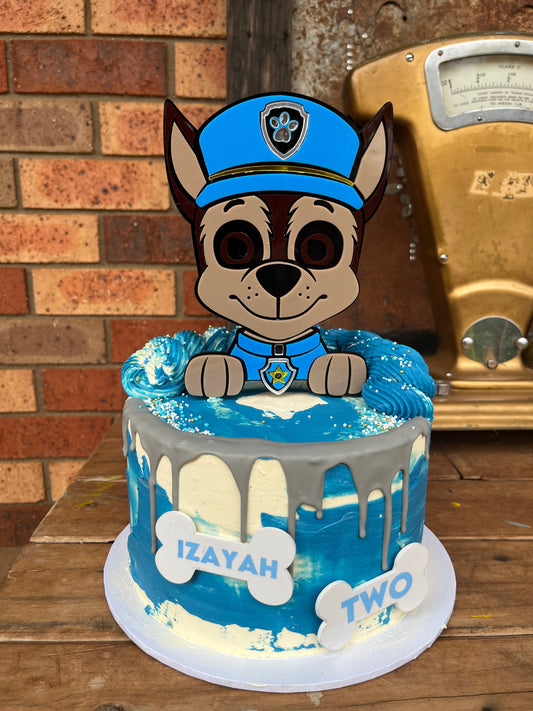 Paw Patrol Chase Cake Topper - Premium  from The Aesthetic Gift Co - Just $24.99! Shop now at The Aesthetic Gift Co