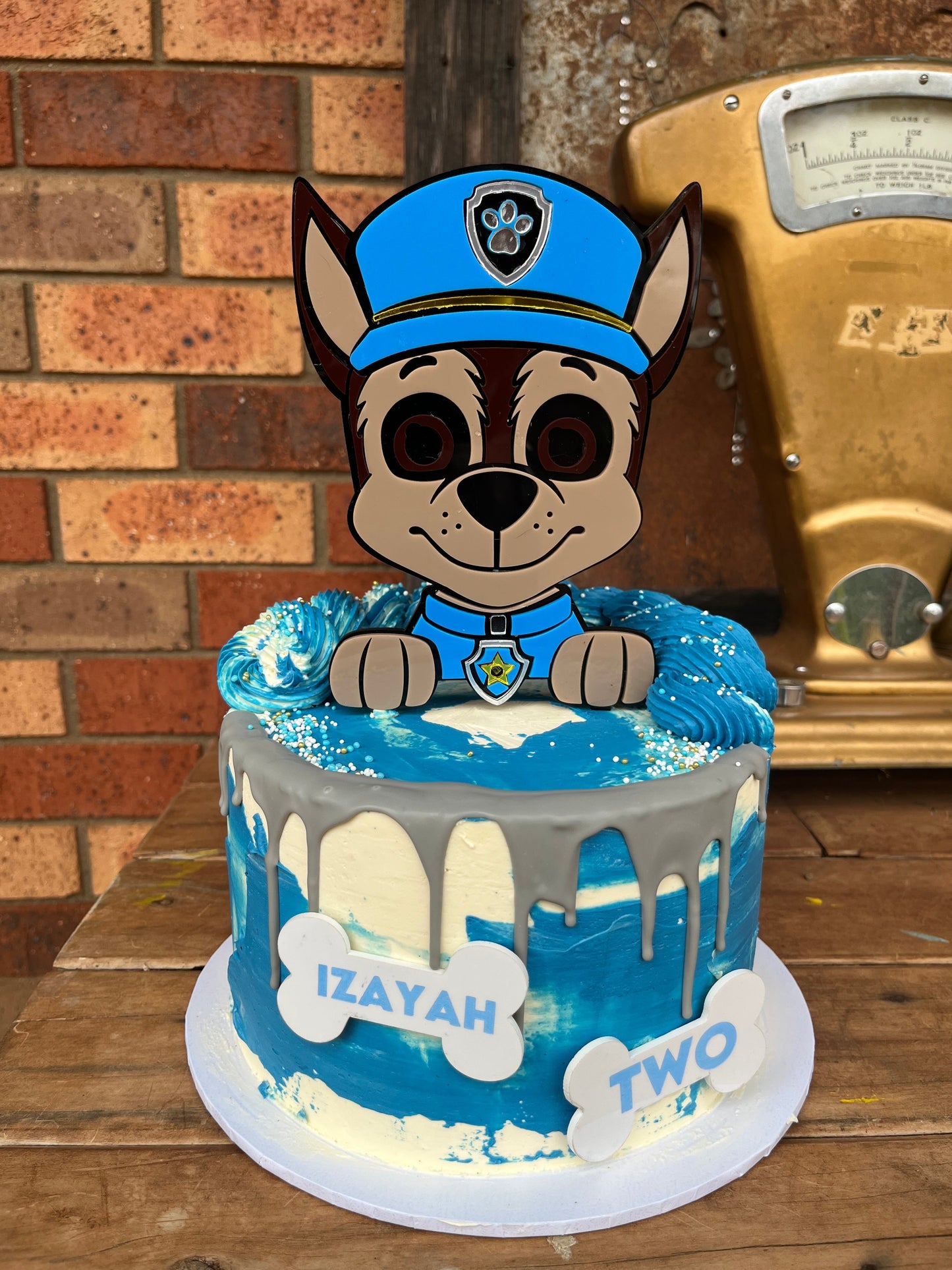 Paw Patrol Chase Cake Topper - Premium  from The Aesthetic Gift Co - Just $24.99! Shop now at The Aesthetic Gift Co