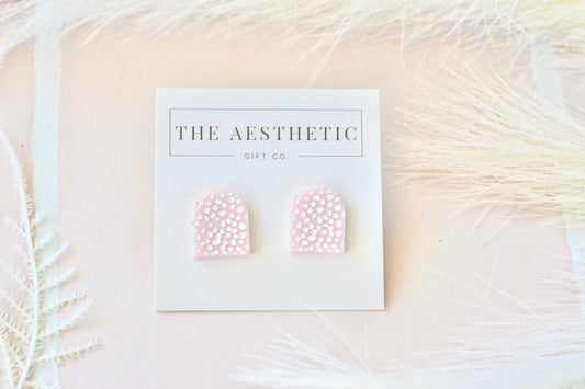 Arch Studs - Pink - Premium  from The Aesthetic Gift Co - Just $15.0! Shop now at The Aesthetic Gift Co