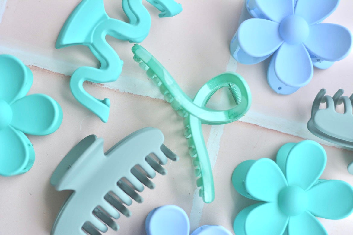 Tilly Hair Claw - Teal - Premium  from The Aesthetic Gift Co - Just $7.0! Shop now at The Aesthetic Gift Co