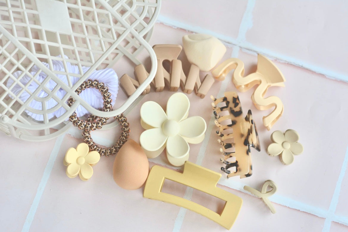 Hair Accessory Gift Bag - Nudes - Premium Hair Accessory Gift Pack from The Aesthetic Gift Co - Just $59.99! Shop now at The Aesthetic Gift Co