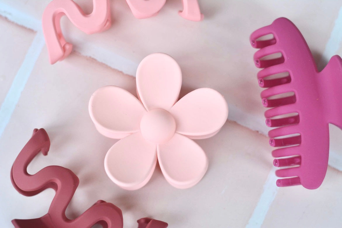 Flower Claw - Baby Pink - Premium Hair Claw from The Aesthetic Gift Co - Just $7.50! Shop now at The Aesthetic Gift Co