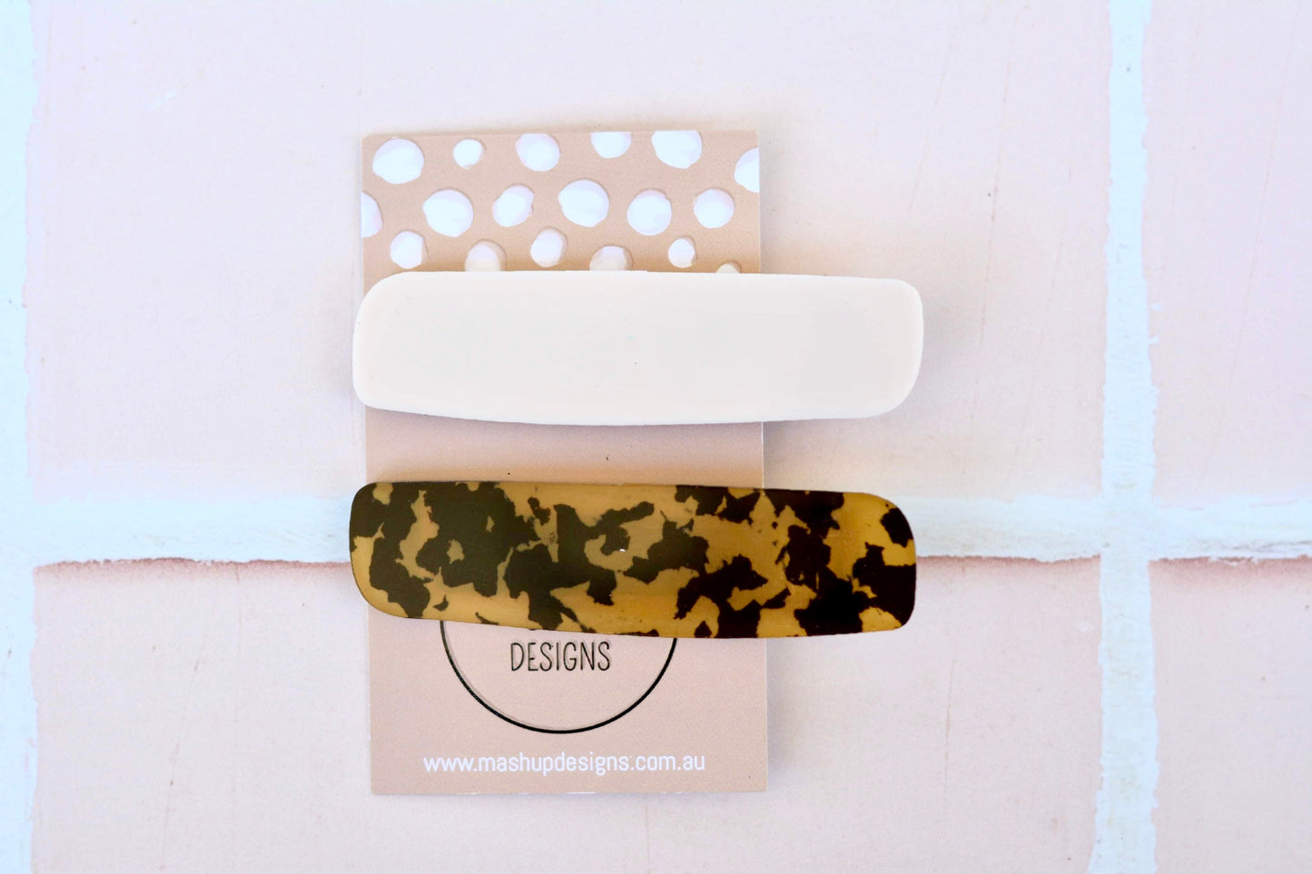 Acrylic Hair Clips - Tortoise Tan - Premium  from The Aesthetic Gift Co - Just $15.00! Shop now at The Aesthetic Gift Co