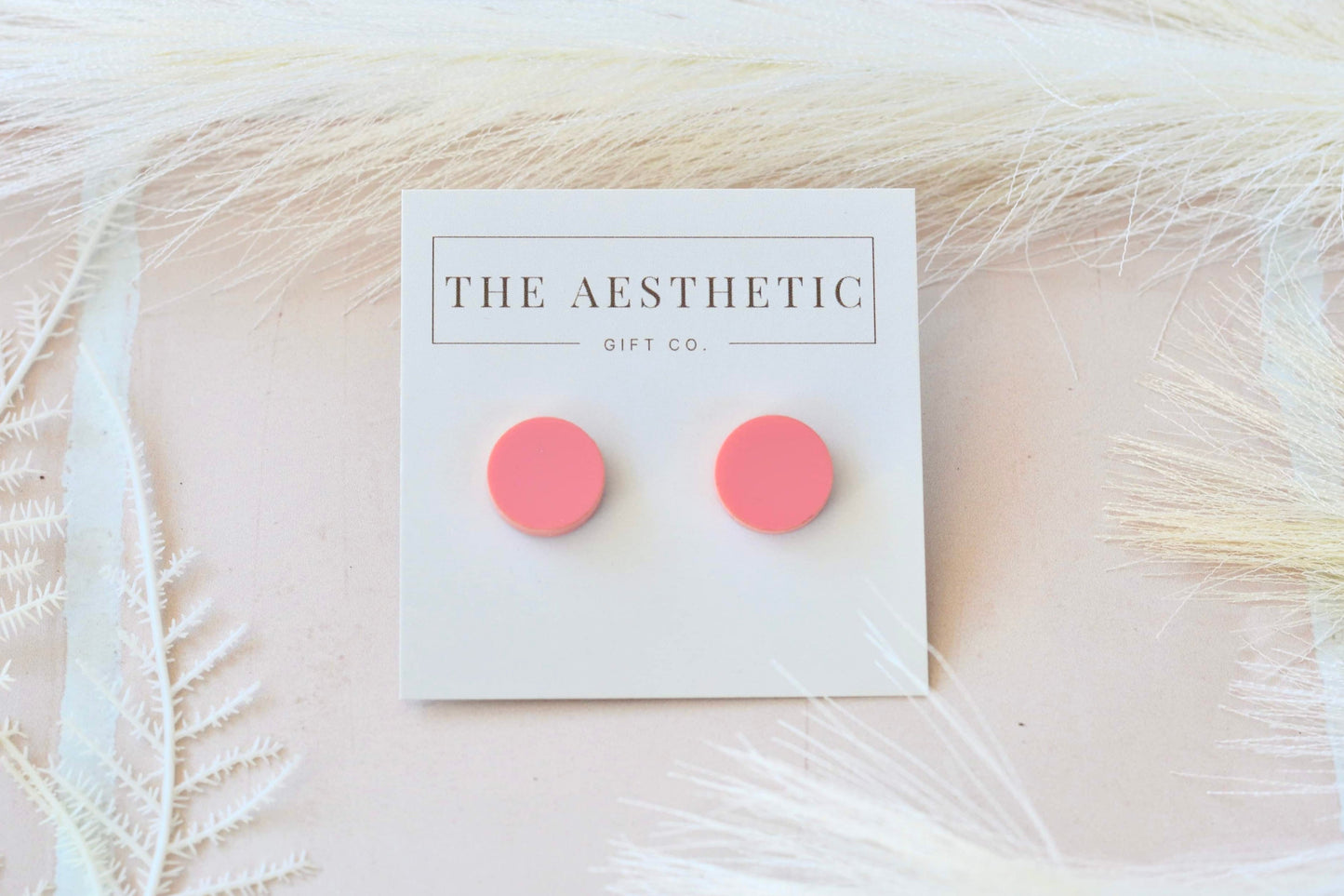 Dot Studs - Peach Pink - Premium  from The Aesthetic Gift Co - Just $10.0! Shop now at The Aesthetic Gift Co