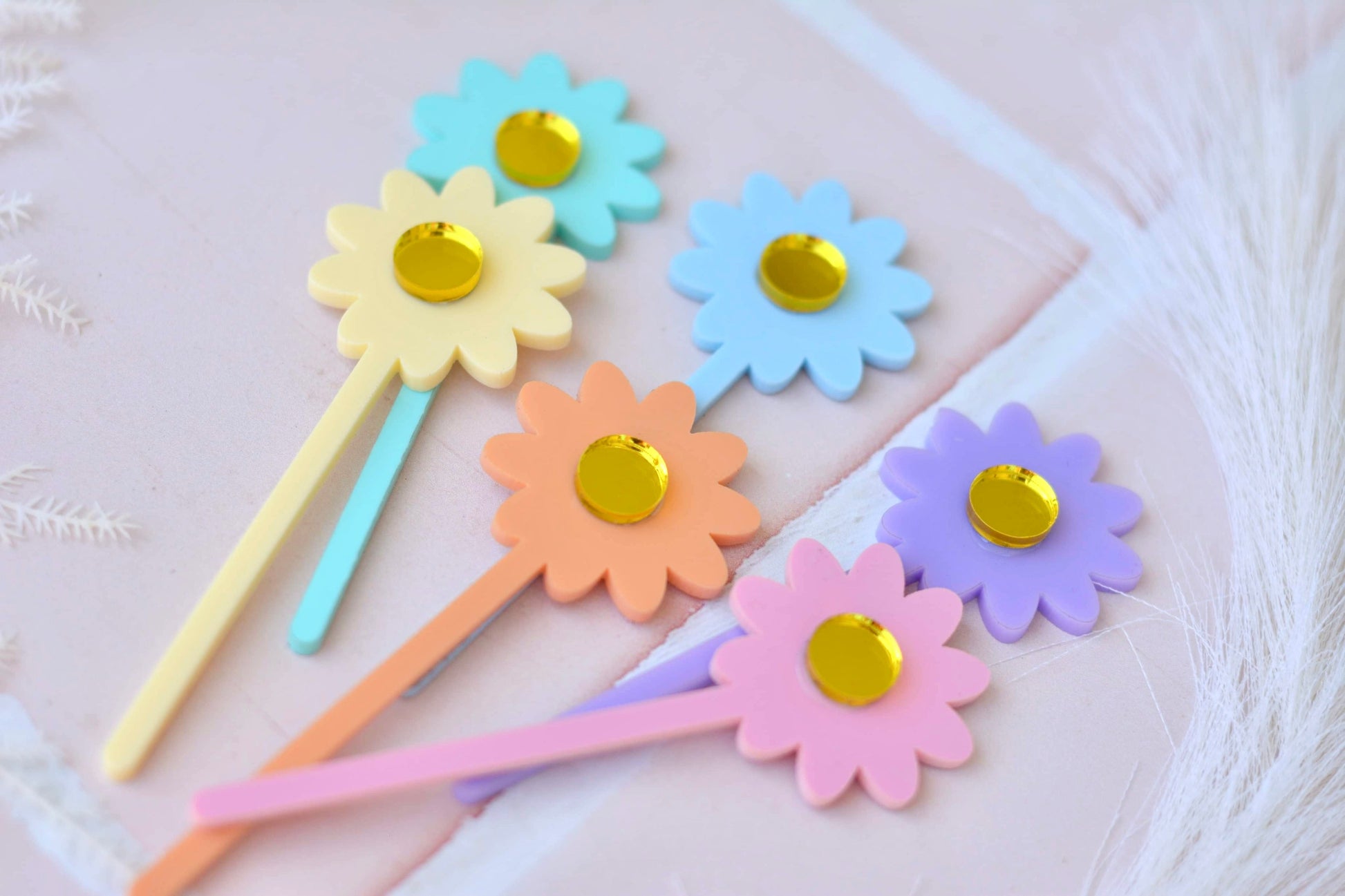 Daisy Cupcake Topper 6 pack - Premium  from The Aesthetic Gift Co - Just $18.00! Shop now at The Aesthetic Gift Co