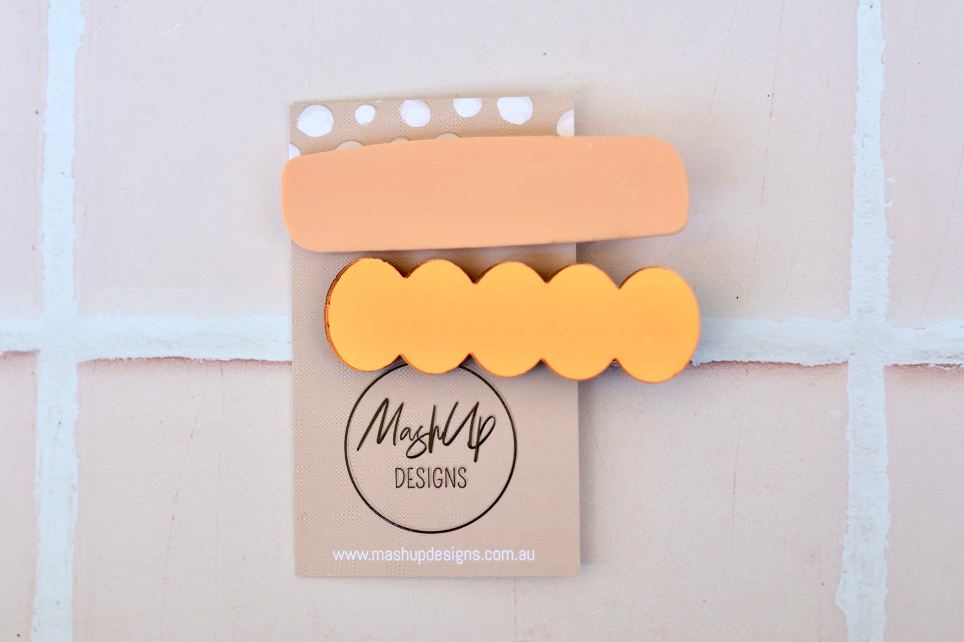 Acrylic Hair Clips - Orange Sherbert - Premium  from The Aesthetic Gift Co - Just $15.00! Shop now at The Aesthetic Gift Co