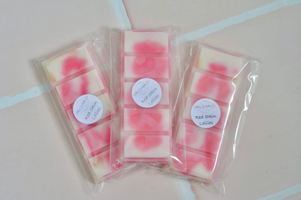 Soy Wax Melt - Snap Bar - Red Skin Lollies - Premium Candle & Oil Warmers from Melting Scentsation Co. - Just $4.00! Shop now at The Aesthetic Gift Co