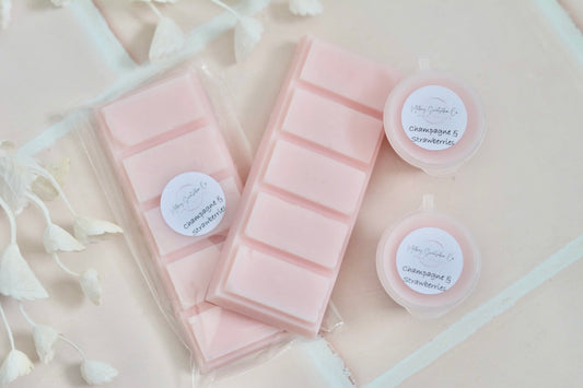 Soy Wax Melt - Snap Bar - Champagne & Strawberries - Premium Candle & Oil Warmers from Melting Scentsation Co. - Just $4.00! Shop now at The Aesthetic Gift Co