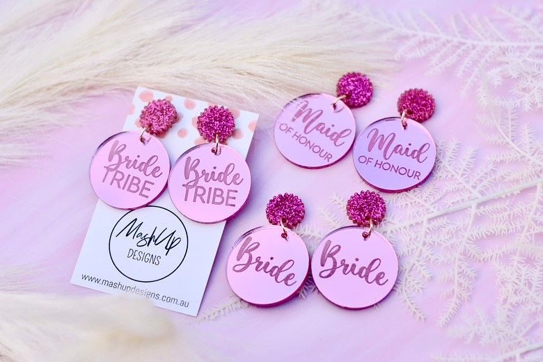 Bride Tribe Earrings - Premium  from MashUp Designs - Just $29.99! Shop now at The Aesthetic Gift Co