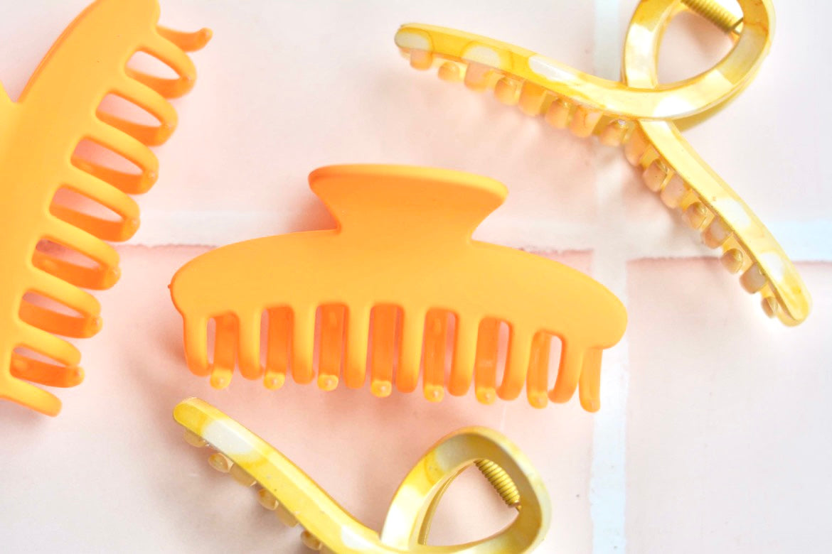 The Classic Hair Claw - Orange - Premium Hair Claw from The Aesthetic Gift Co - Just $6.50! Shop now at The Aesthetic Gift Co