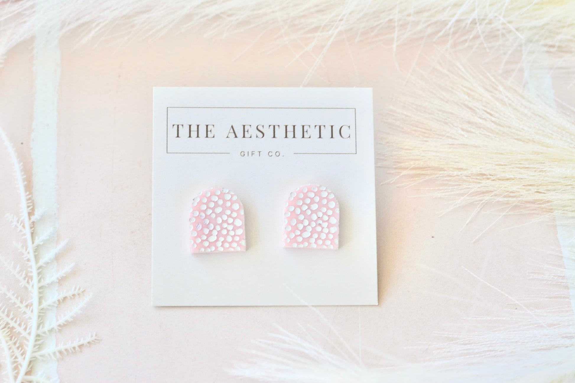 Arch Studs - Pink - Premium  from The Aesthetic Gift Co - Just $15.0! Shop now at The Aesthetic Gift Co
