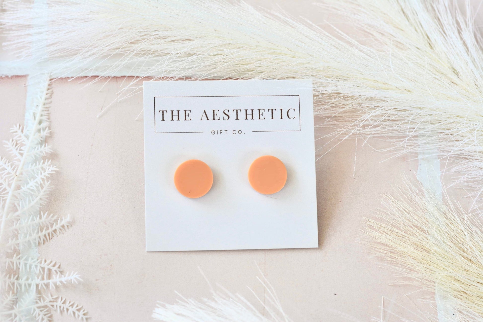 Dot Studs - Orange Sherbert - Premium  from The Aesthetic Gift Co - Just $10.0! Shop now at The Aesthetic Gift Co