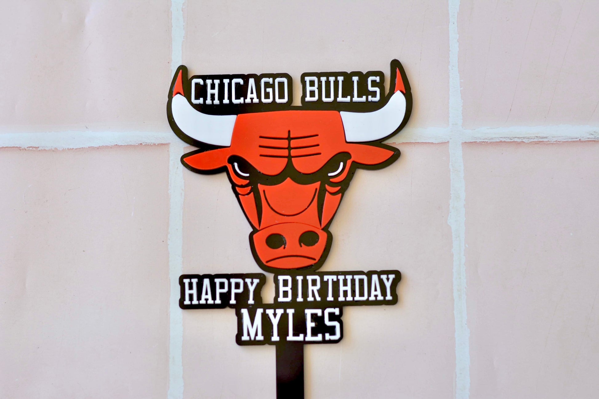 Chicago Bulls Cake Topper - Premium  from The Aesthetic Gift Co - Just $34.99! Shop now at The Aesthetic Gift Co